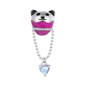 (image for) Pandora Style Bear Hot Air Balloon Dangle - SCC2550