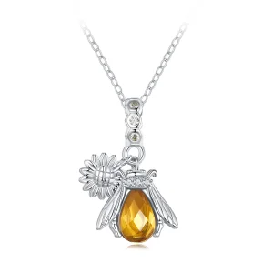 (image for) Pandora Style Bee Daisy Necklace - BSN356