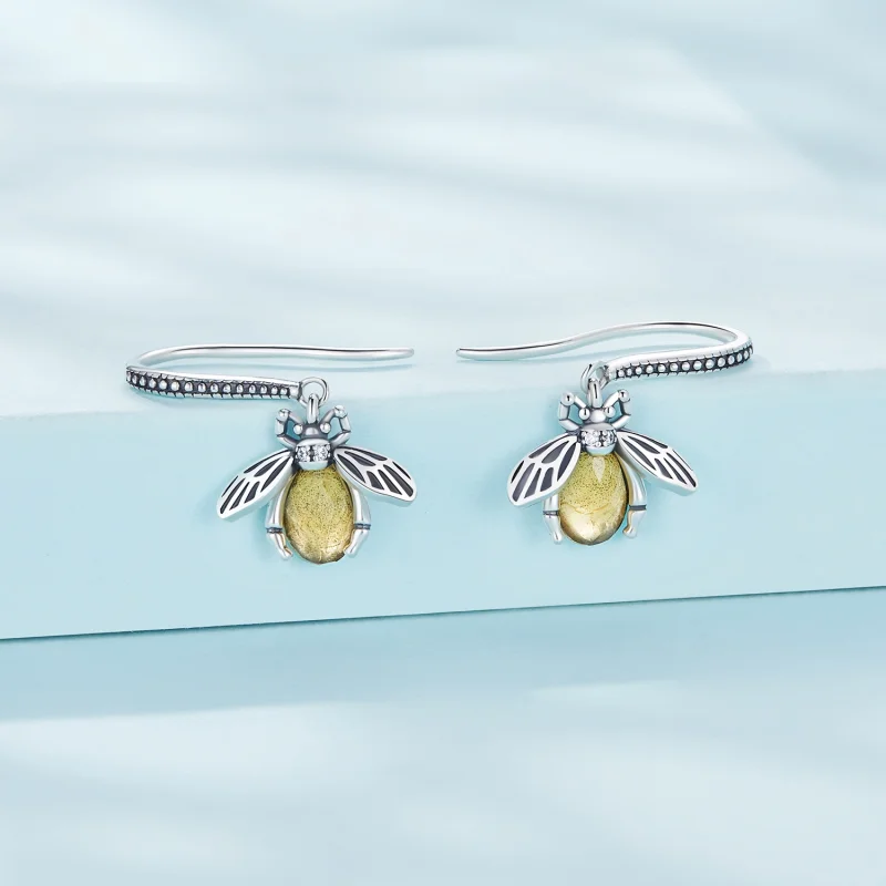 (image for) Pandora Style Bee Dangle Earrings - SCE1570 - View 2