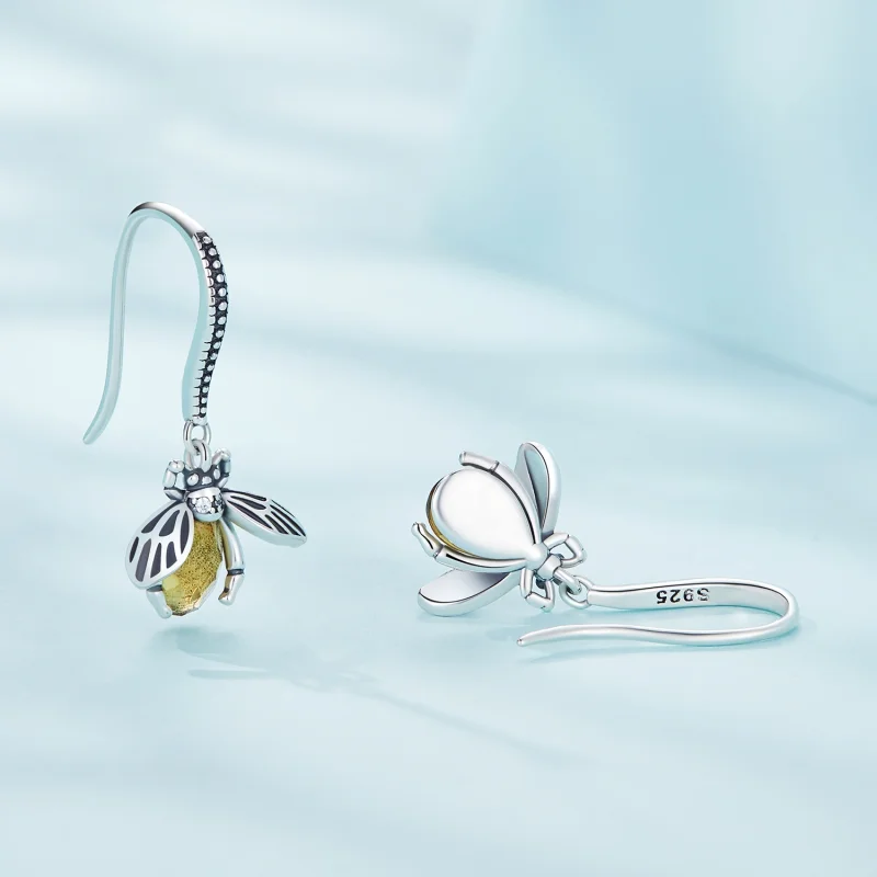 (image for) Pandora Style Bee Dangle Earrings - SCE1570 - View 3