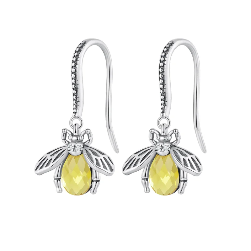 (image for) Pandora Style Bee Dangle Earrings - SCE1570 - Product Image
