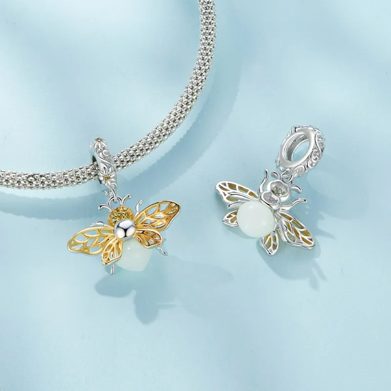 (image for) Pandora Style Bee Glow-In-The-Dark Dangle - SCC2616 - View 4