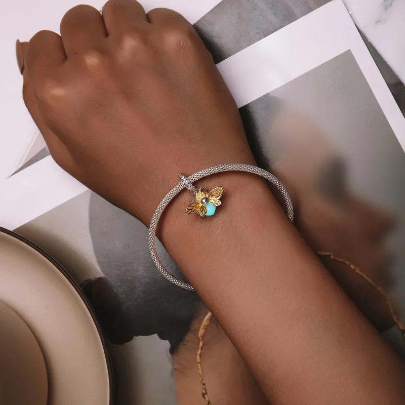 (image for) Pandora Style Bee Glow-In-The-Dark Dangle - SCC2616 - View 6