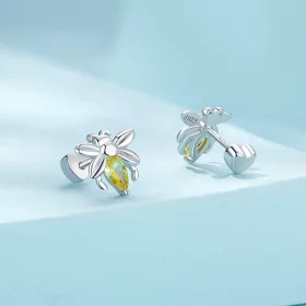 Pandora Style Bee Two Wear Studs Earrings - SCE1580 Pandora Style Bee Two Wear Studs Earrings - SCE1580