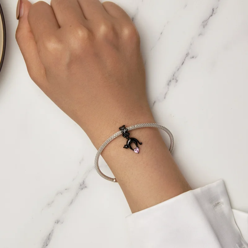 (image for) Pandora Style Black Cat Dangle - SCC2519 - View 6