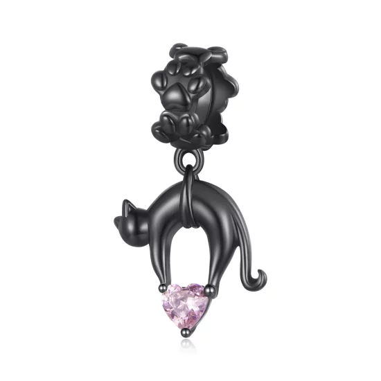 Pandora Style Black Cat Dangle - SCC2519