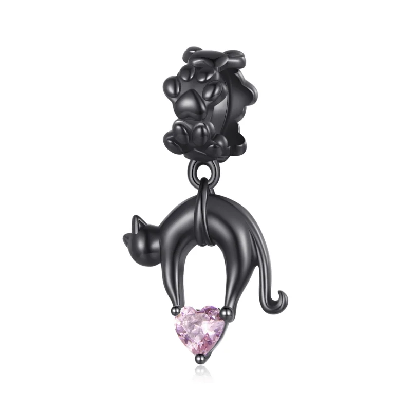(image for) Pandora Style Black Cat Dangle - SCC2519 - Product Image