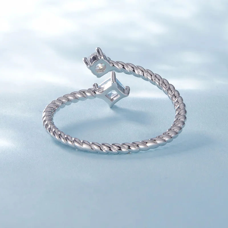 (image for) Pandora Style Blue Twist Ring - SCR923 - View 4