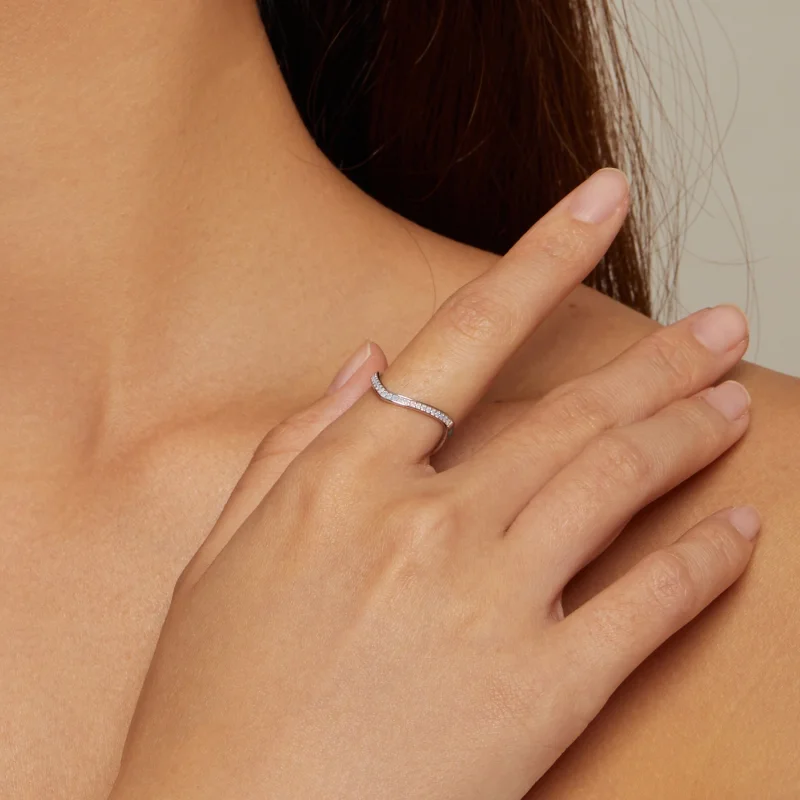 (image for) Pandora Style Blue Wish Bone Ring - SCR945-LB - View 4