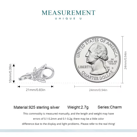 Pandora Style Butterfly double Lobster Clasp - BSP022