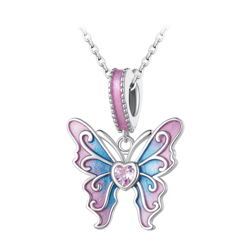 (image for) Pandora Style Butterfly Fairy Pendant - SCC2472 - View 3