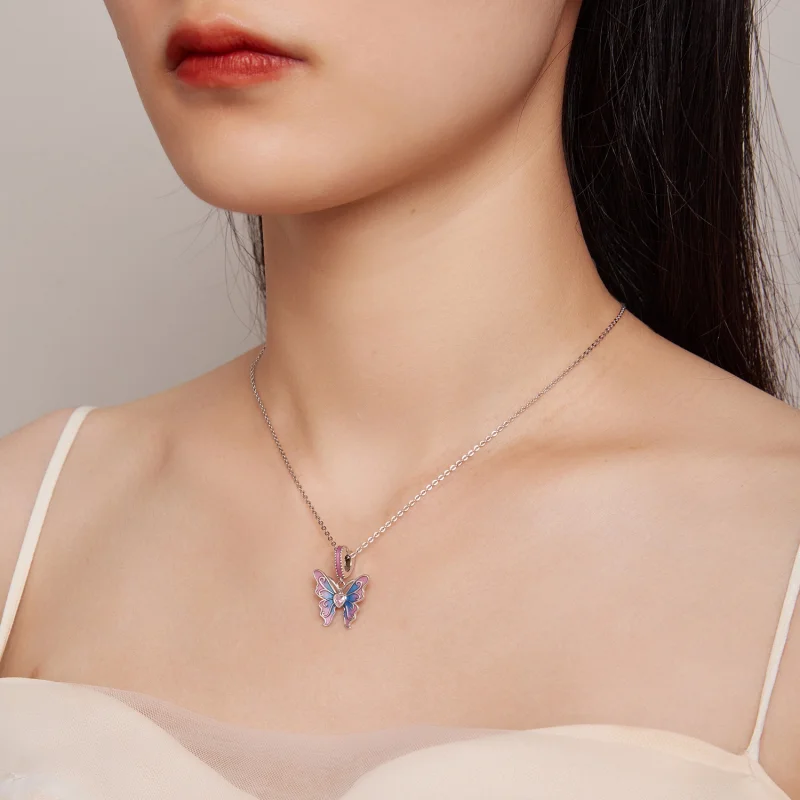 (image for) Pandora Style Butterfly Fairy Pendant - SCC2472 - View 5