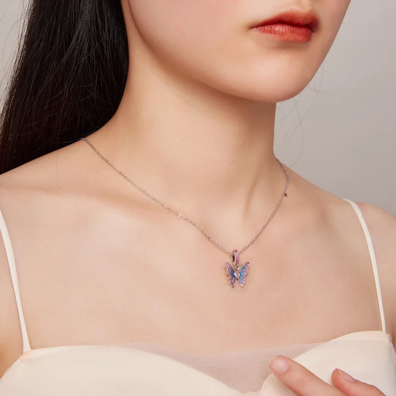 (image for) Pandora Style Butterfly Fairy Pendant - SCC2472 - View 7