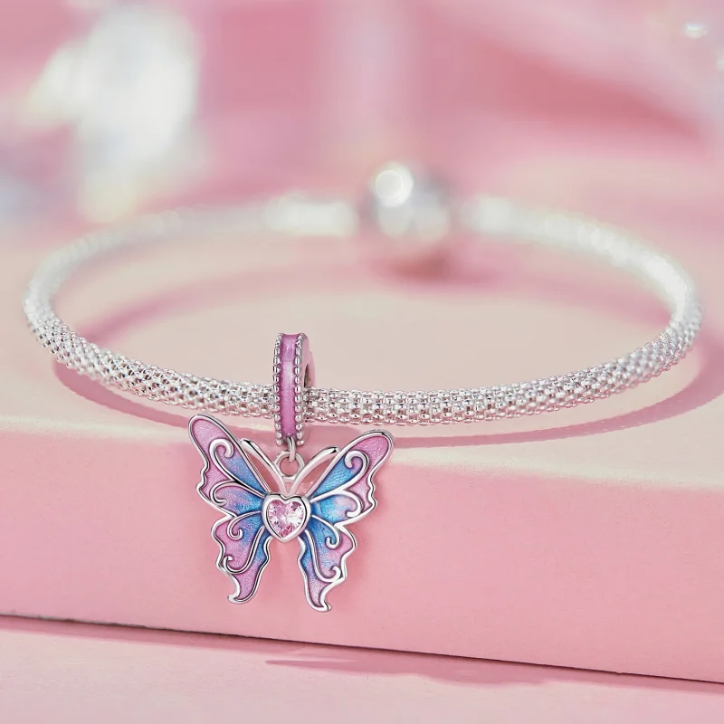 (image for) Pandora Style Butterfly Fairy Pendant - SCC2472 - View 9