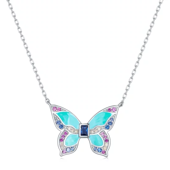 Pandora Style Butterfly Necklace - BSN306