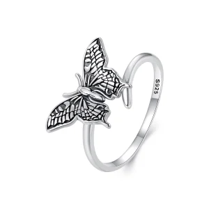 (image for) Pandora Style Butterfly Open Ring - SCR966-E