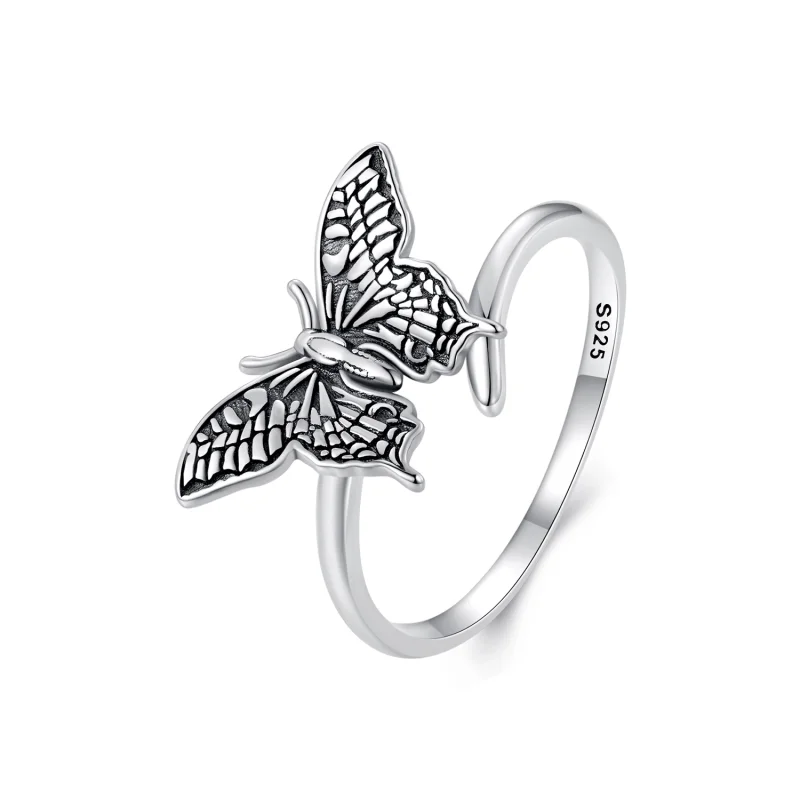 (image for) Pandora Style Butterfly Open Ring - SCR966-E - Product Image