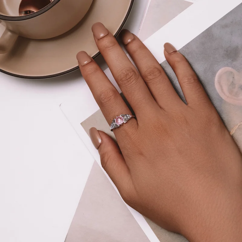 (image for) Pandora Style Butterfly Ring - BSR478 - View 4