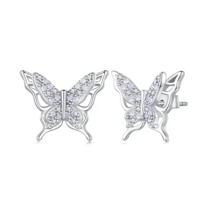 (image for) Pandora Style Butterfly Studs Earrings - BSE910