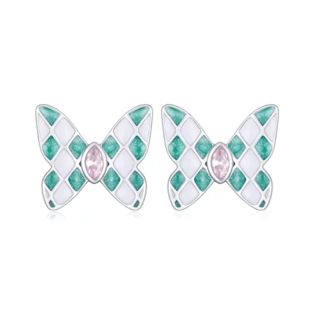 Pandora Style Butterfly Studs Earrings - SCE1610