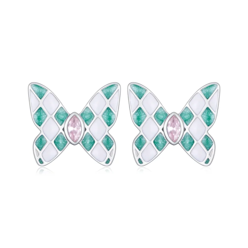 (image for) Pandora Style Butterfly Studs Earrings - SCE1610 - Product Image