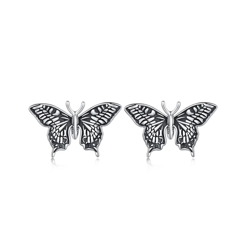 (image for) Pandora Style Butterfly Studs Earrings - SCE1637 - Product Image