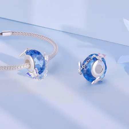 Pandora Style Butterfly Tassel Charm - SCC2461