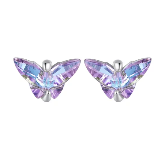 Pandora Style Butterfly Thread Studs Earrings - BSE797
