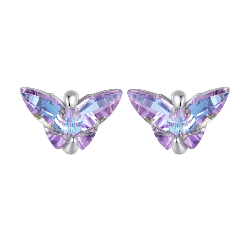 (image for) Pandora Style Butterfly Thread Studs Earrings - BSE797 - Product Image