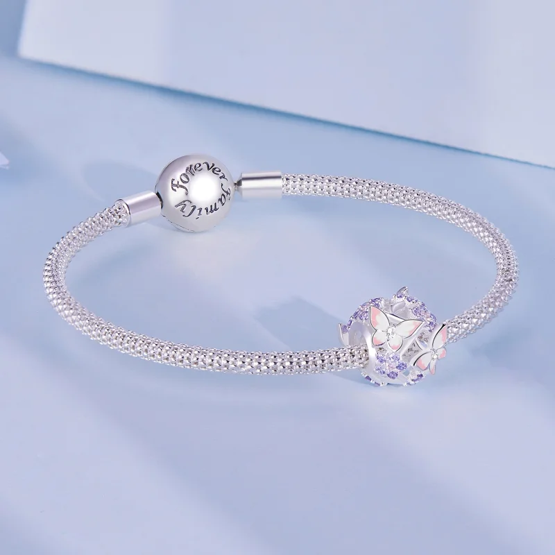 (image for) Pandora Style Butterfly Zircon Charm - SCC2463 - View 5