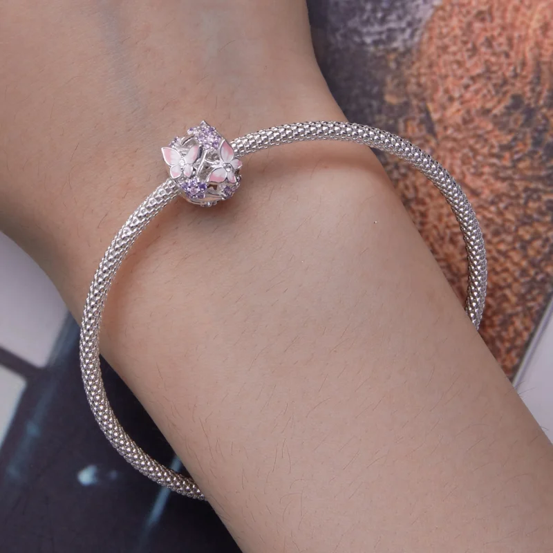 (image for) Pandora Style Butterfly Zircon Charm - SCC2463 - View 6