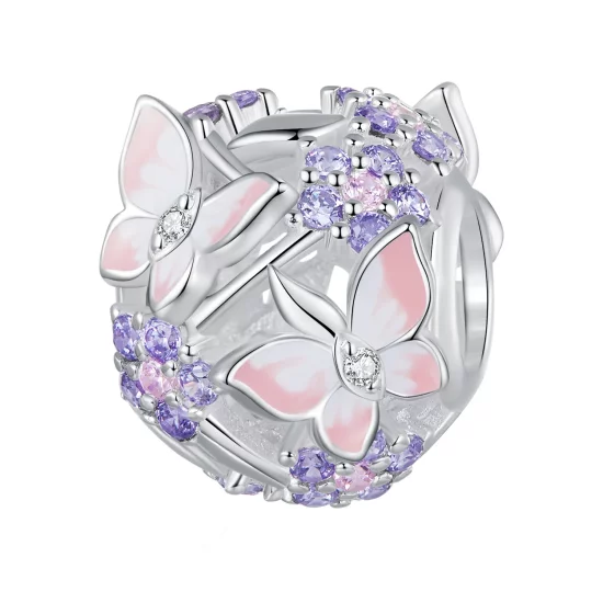 Pandora Style Butterfly Zircon Charm - SCC2463