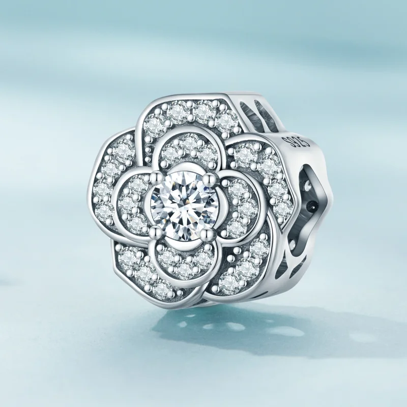 (image for) Pandora Style Camellia Charm - SCC2493 - View 2