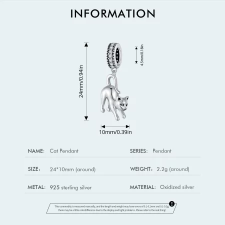 Pandora Style Cat Dangle - SCC2595