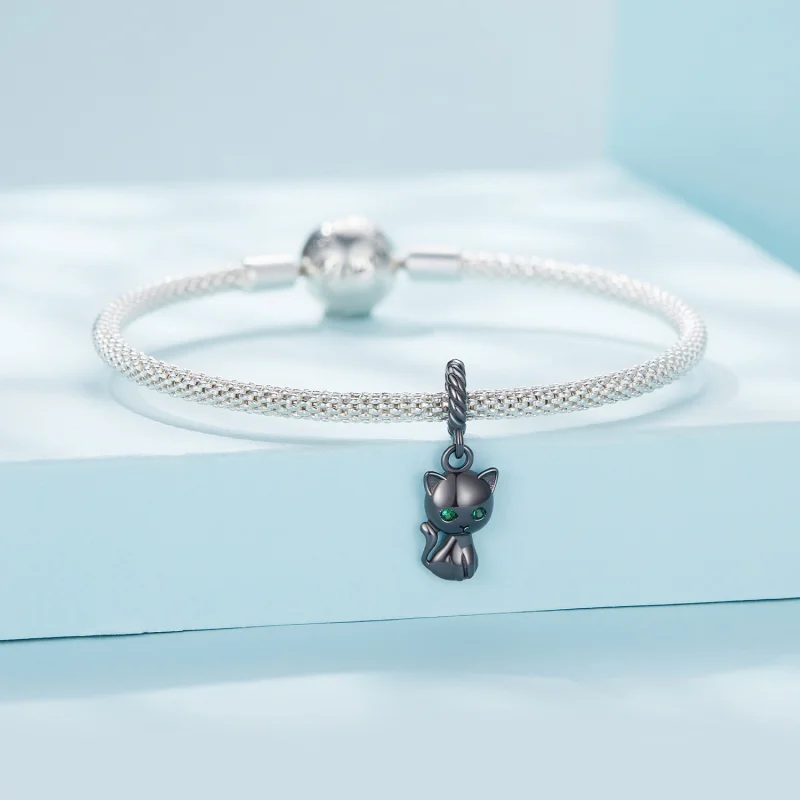 (image for) Pandora Style Cat Dangle - SCX122-D - View 3