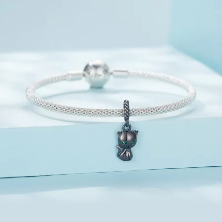 Pandora Style Cat Dangle - SCX122-D