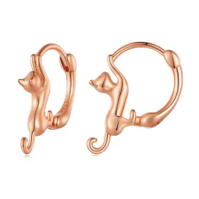 Pandora Style Cat Hoop Earrings - SCE1488-LC