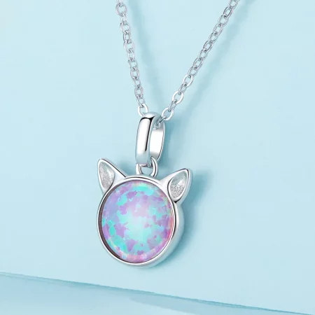 Pandora Style Cat Opal Necklace - SCN496