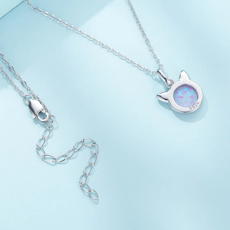 (image for) Pandora Style Cat Opal Necklace - SCN496 - View 4