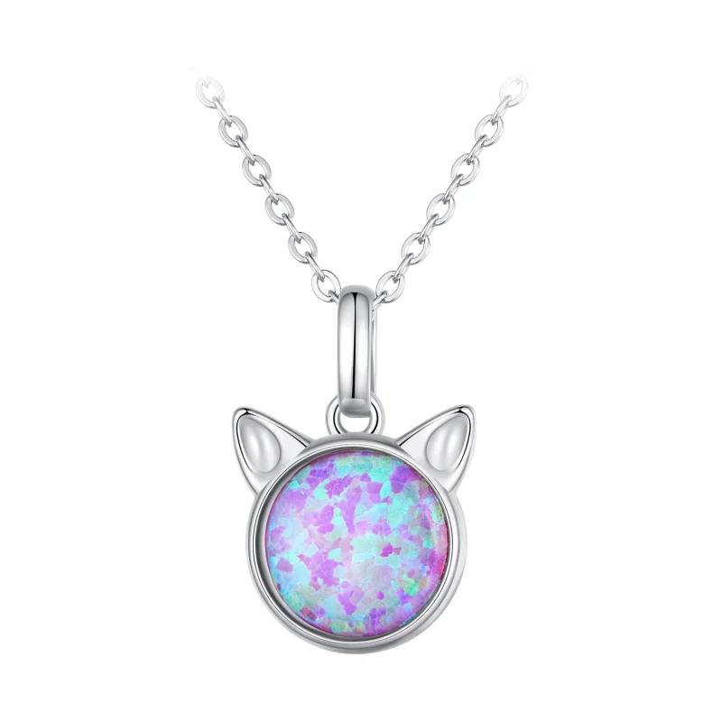 (image for) Pandora Style Cat Opal Necklace - SCN496 - Product Image