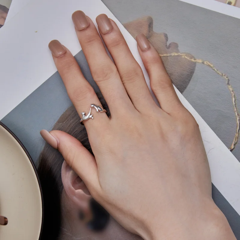 (image for) Pandora Style Cat Open Ring - SCR917 - View 7