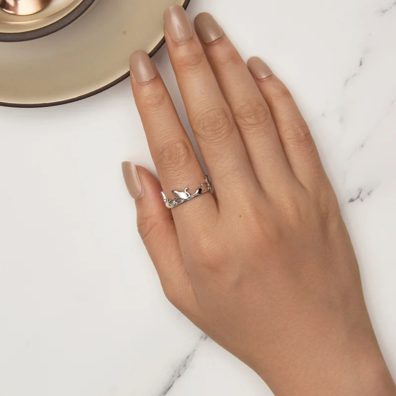 (image for) Pandora Style Cat Open Ring - SCR944-E - View 3