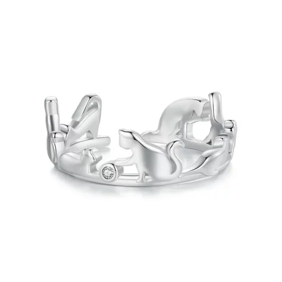 Pandora Style Cat Ring - SCR944-E