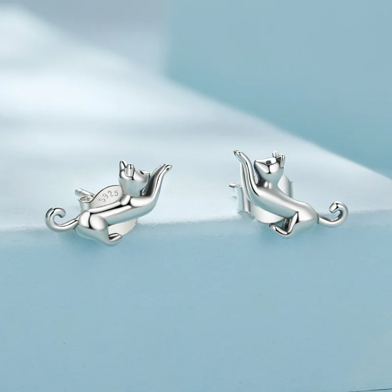 (image for) Pandora Style Cat Studs Earrings - SCE1630 - View 2