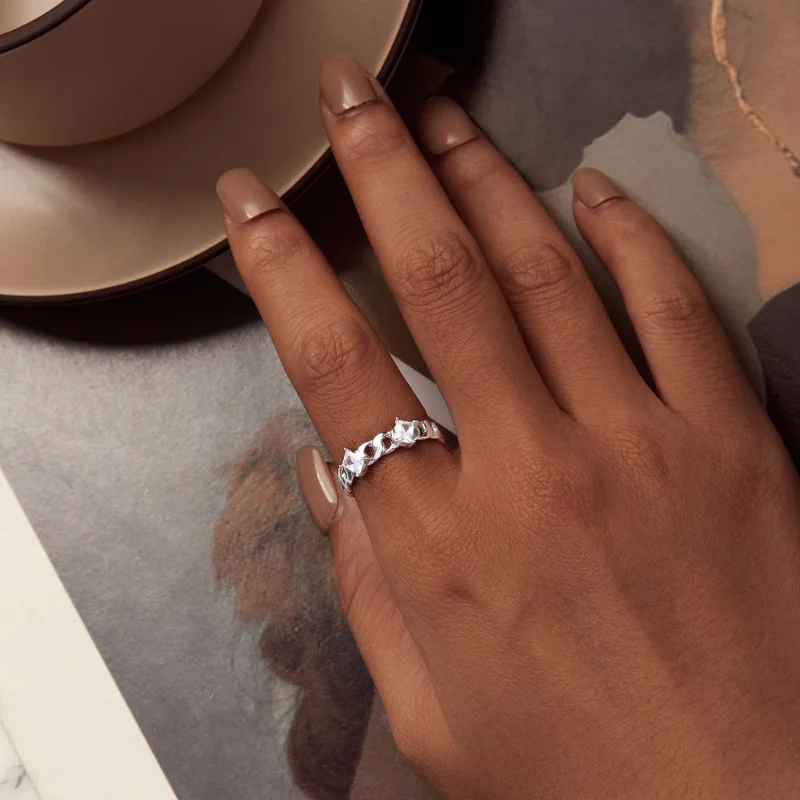 (image for) Pandora Style Chain Open Ring - SCR977-E - View 5