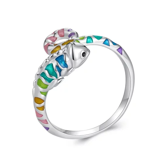 Pandora Style Chameleon Open Ring - BSR475-E
