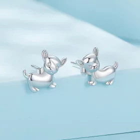 Pandora Style Chihuahua Studs Earrings - SCE1620 Pandora Style Chihuahua Studs Earrings - SCE1620