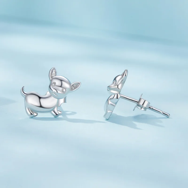 (image for) Pandora Style Chihuahua Studs Earrings - SCE1620 - View 3