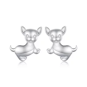 Pandora Style Chihuahua Studs Earrings - SCE1620 Pandora Style Chihuahua Studs Earrings - SCE1620