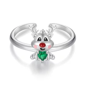Pandora Style Christmas Reindeer Open Ring - BSR493-E